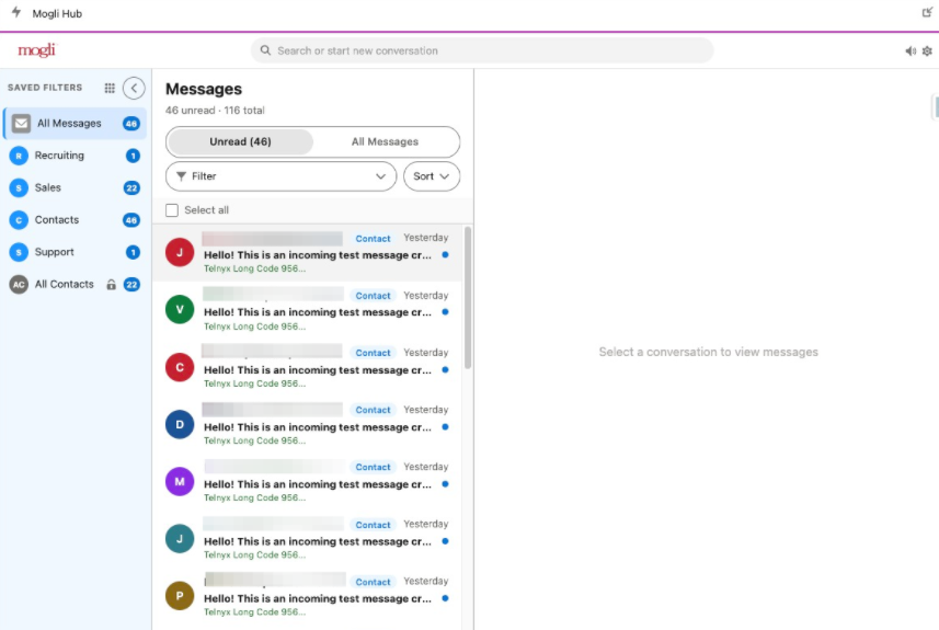 Screenshot of Mogli Hub